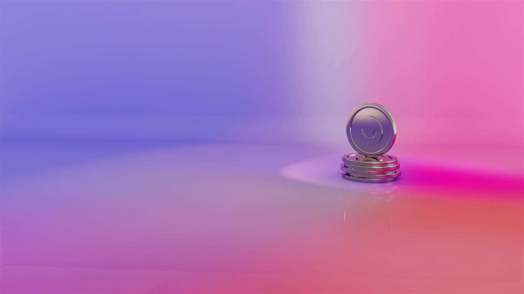 colorful background with a stack of Herohero coins